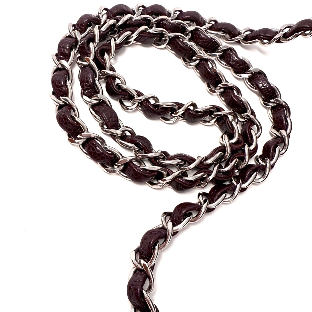 Chanel Caviar Classic Flap Mini Rectangular Burgu… - image 15